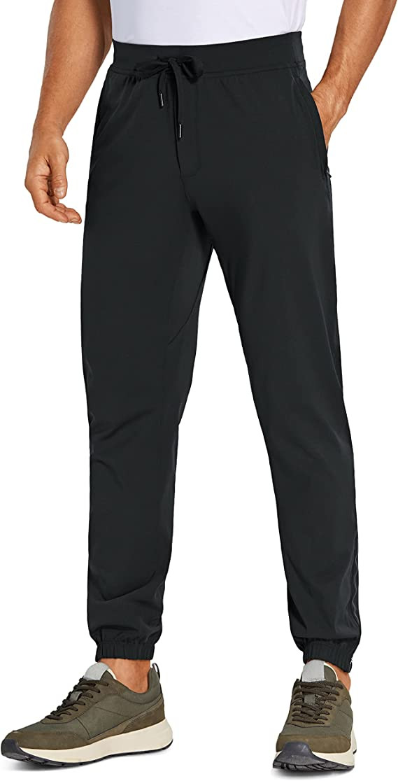 Amazon.com: CRZ YOGA Mens 4-Way Stretch Golf Joggers with Pockets 30" - Work Sweatpants Track Gym... | Amazon (US)