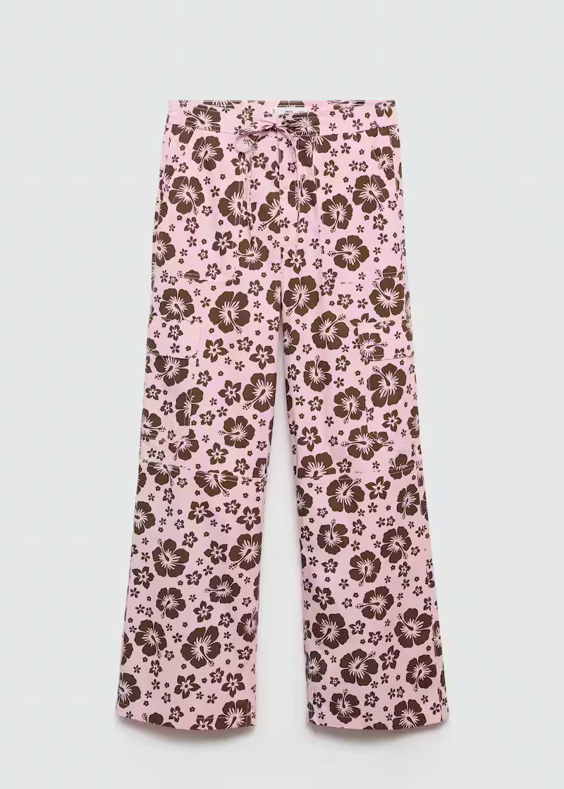 Flower print pants -  Women | Mango USA | MANGO (US)