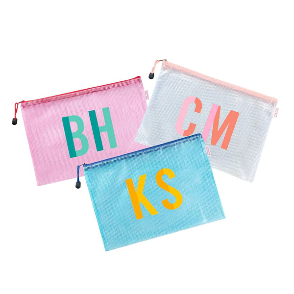Duo Monogram Pool Bag | Sprinkled With Pink