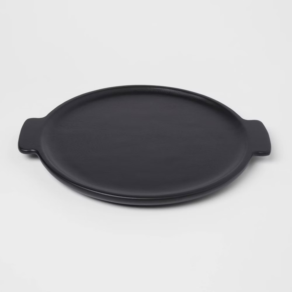 15"" x 13"" Acacia Modern Serving Tray Black - Threshold | Target