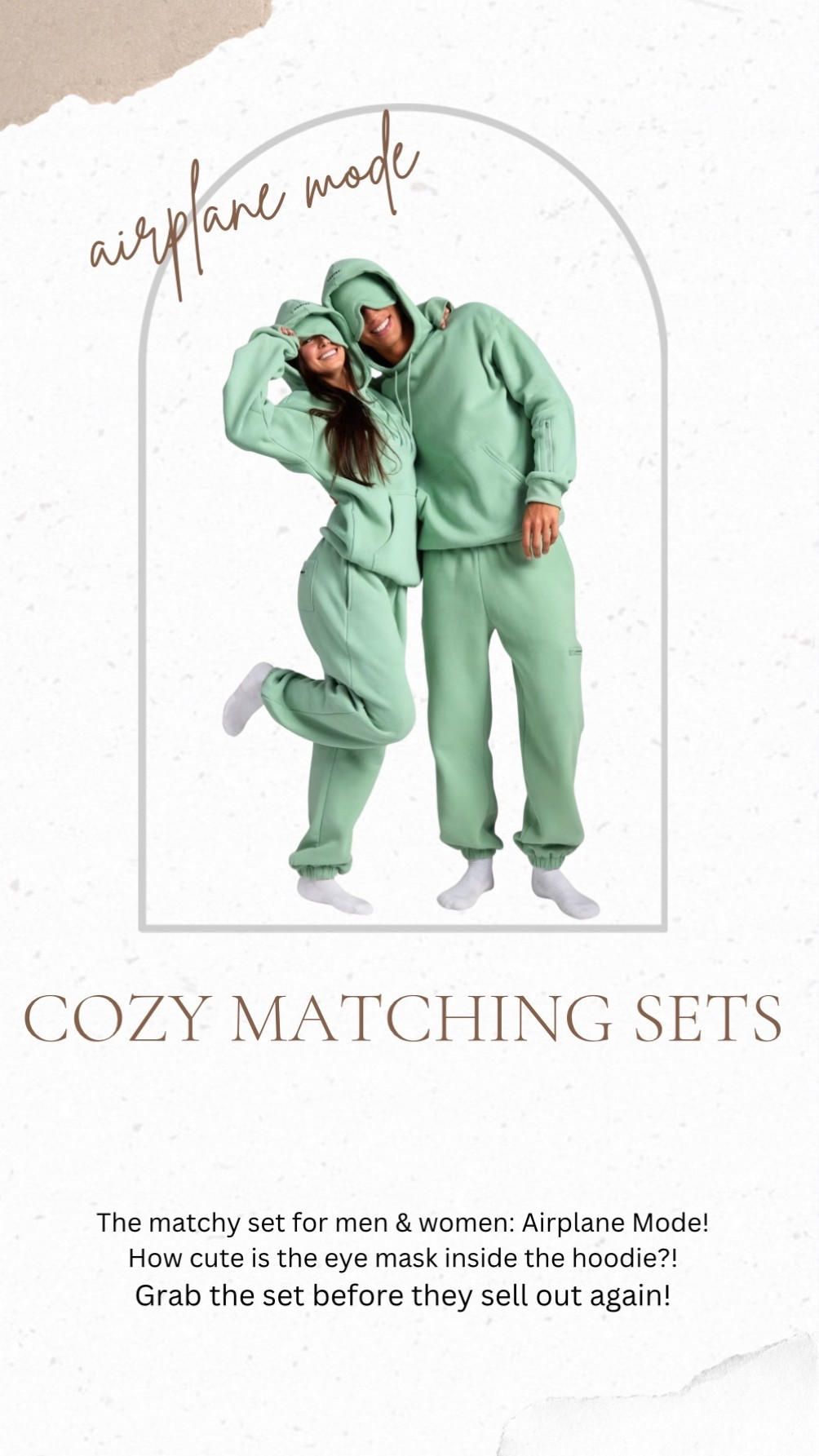 I love this set from Comfrt! The eye mask inside the hoodie is so cute! #comfrt #travelstyle #airplanemode

#LTKTravel #LTKActive #LTKMidsize