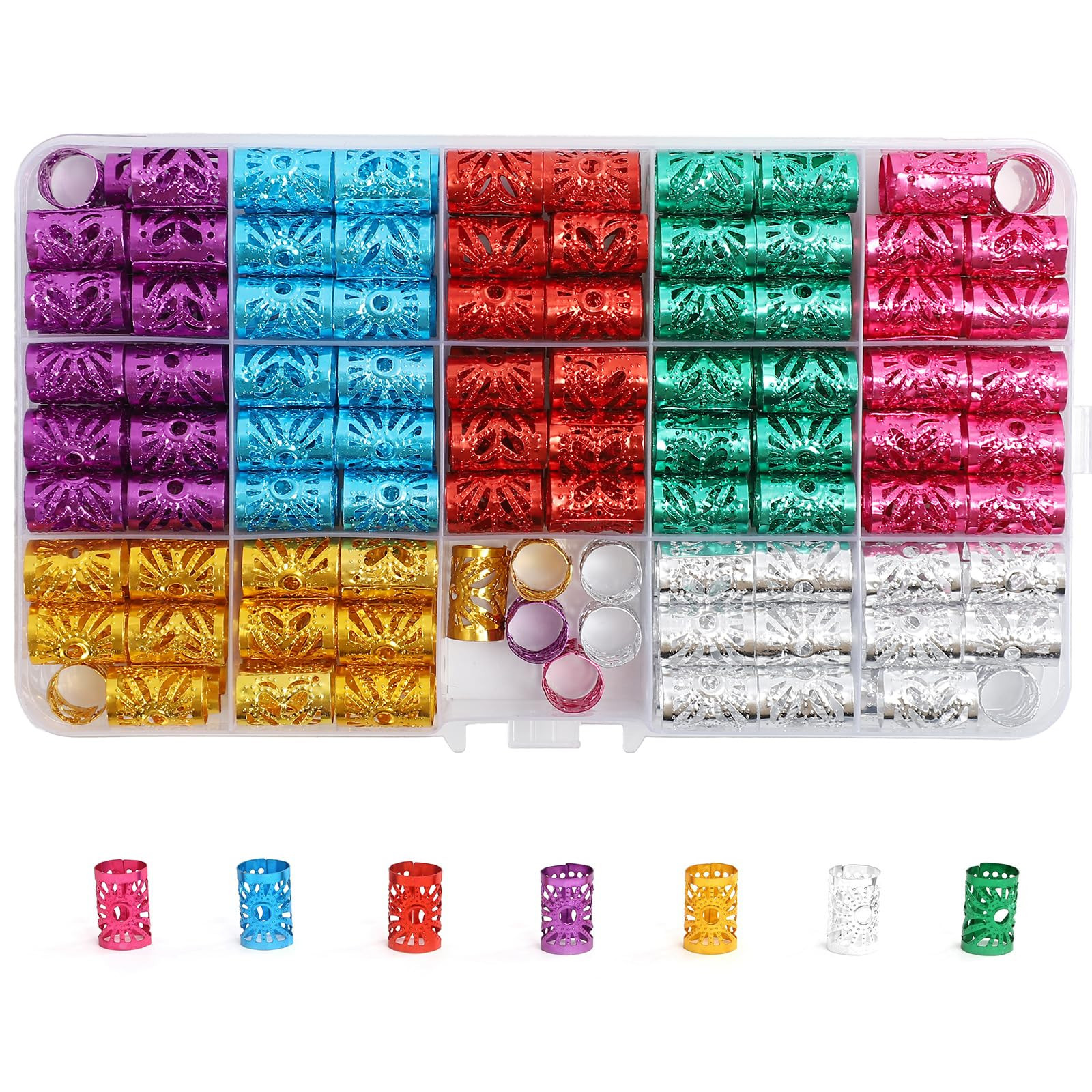 170 Pcs Hair Jewelry for Braids Accessories, Hair Cuffs for Braids Loc Jewelry for Black Women Ha... | Amazon (US)