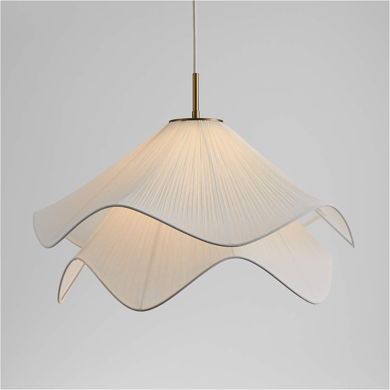 Lia Pendant Light with Shade 30" + Reviews | Crate & Barrel | Crate & Barrel