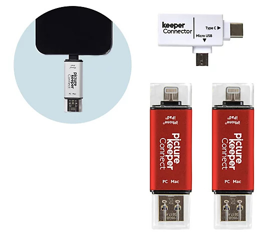 Picture Keeper Connect Smartphone Photo Saver 16GB - Set of 2 - QVC.com | QVC