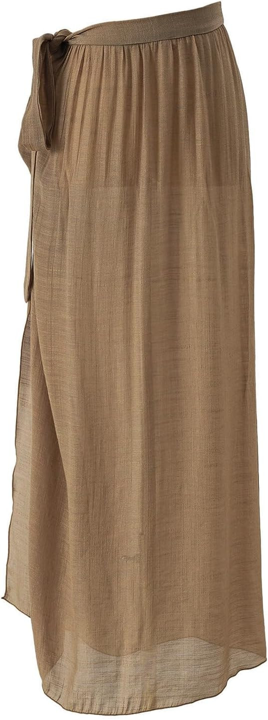 Women Swimsuit Coverup Beach Wrap Dress Bikinis Wrap Skirt Long Sheer Mesh Beach Wrap Skirt Swimw... | Amazon (US)