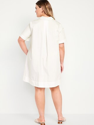 Short-Sleeve Mini Shirt Dress | Old Navy (US)