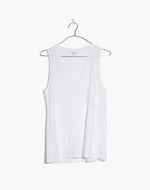 Whisper Cotton V-Neck Pocket Tank | Madewell