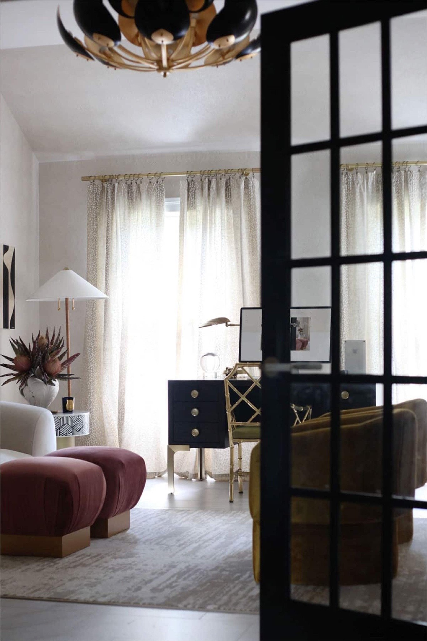 Meet my work from home office with a modern eclectic interior design vibe. Neutral decor with pops of rose blush. BTDubs, if you’re looking for an affordable area rug, this one by Couristan is a great deal. Also, the lighting is on sale! 

#LTKsalealert #LTKhome