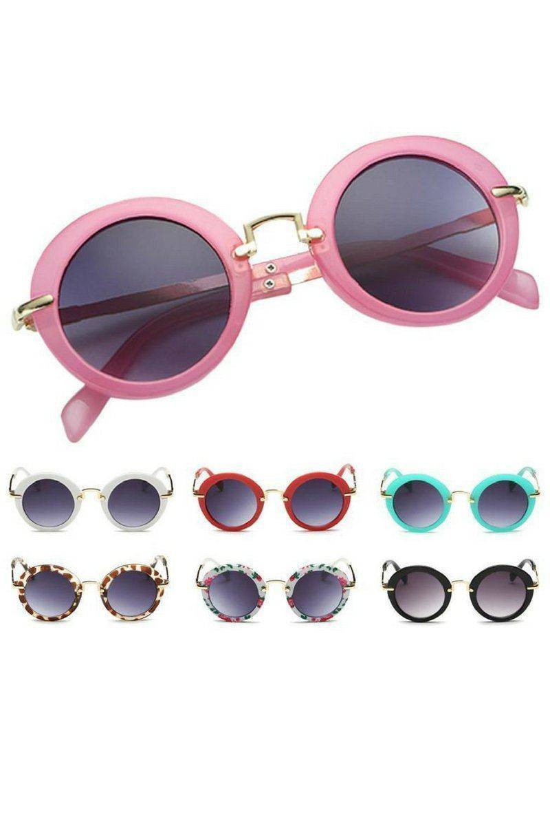 Girls Round Eye Sunnies | Sparkle In Pink