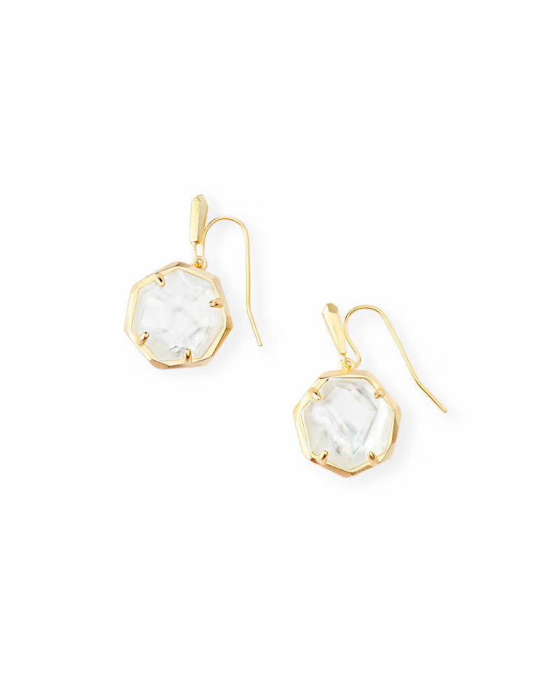 Cynthia Gold Drop Earrings in Ivory Mother-of-Pearl | Kendra Scott