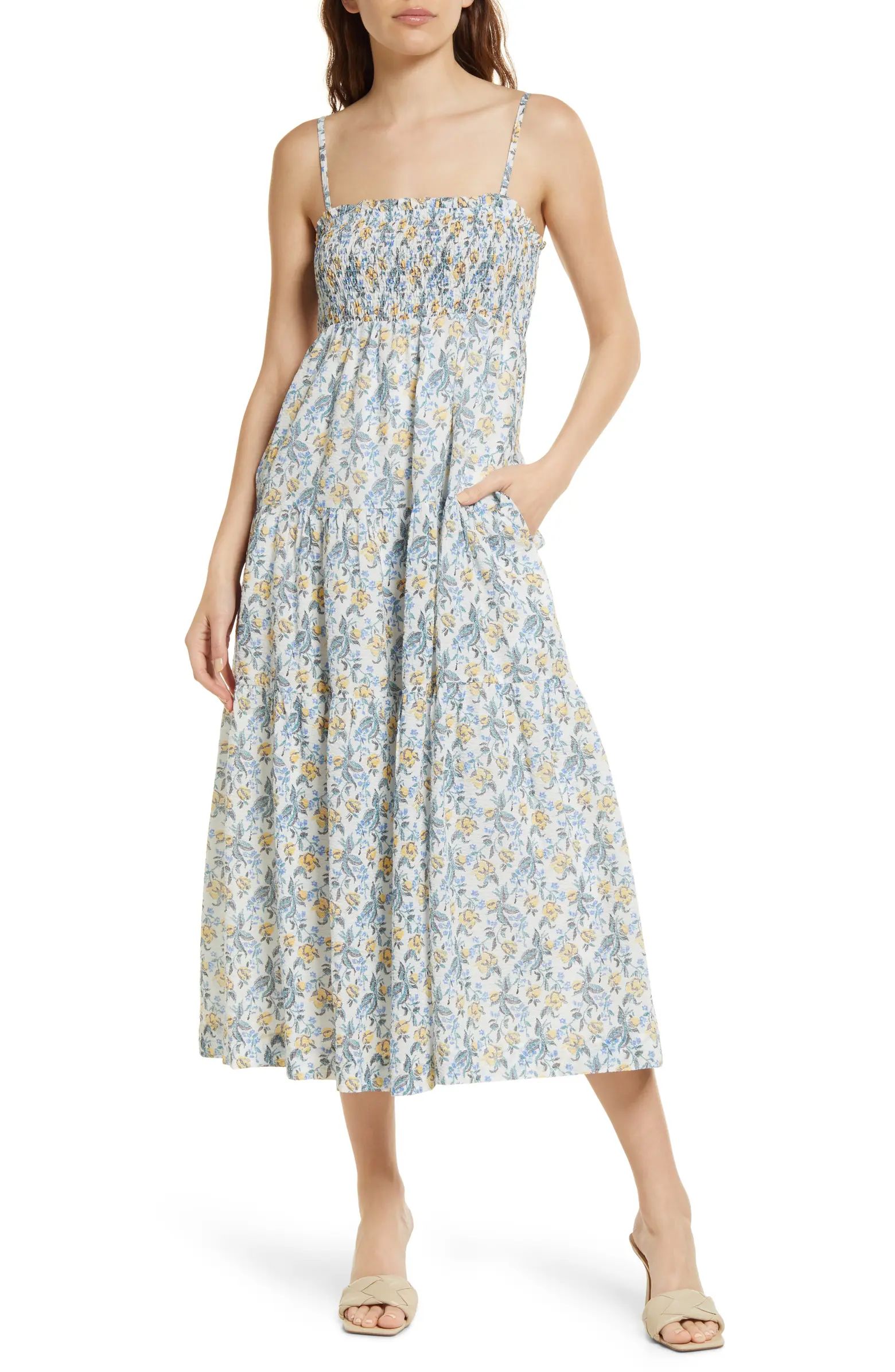 En Saison Maeve Smocked Floral Cotton Sundress | Nordstrom | Nordstrom