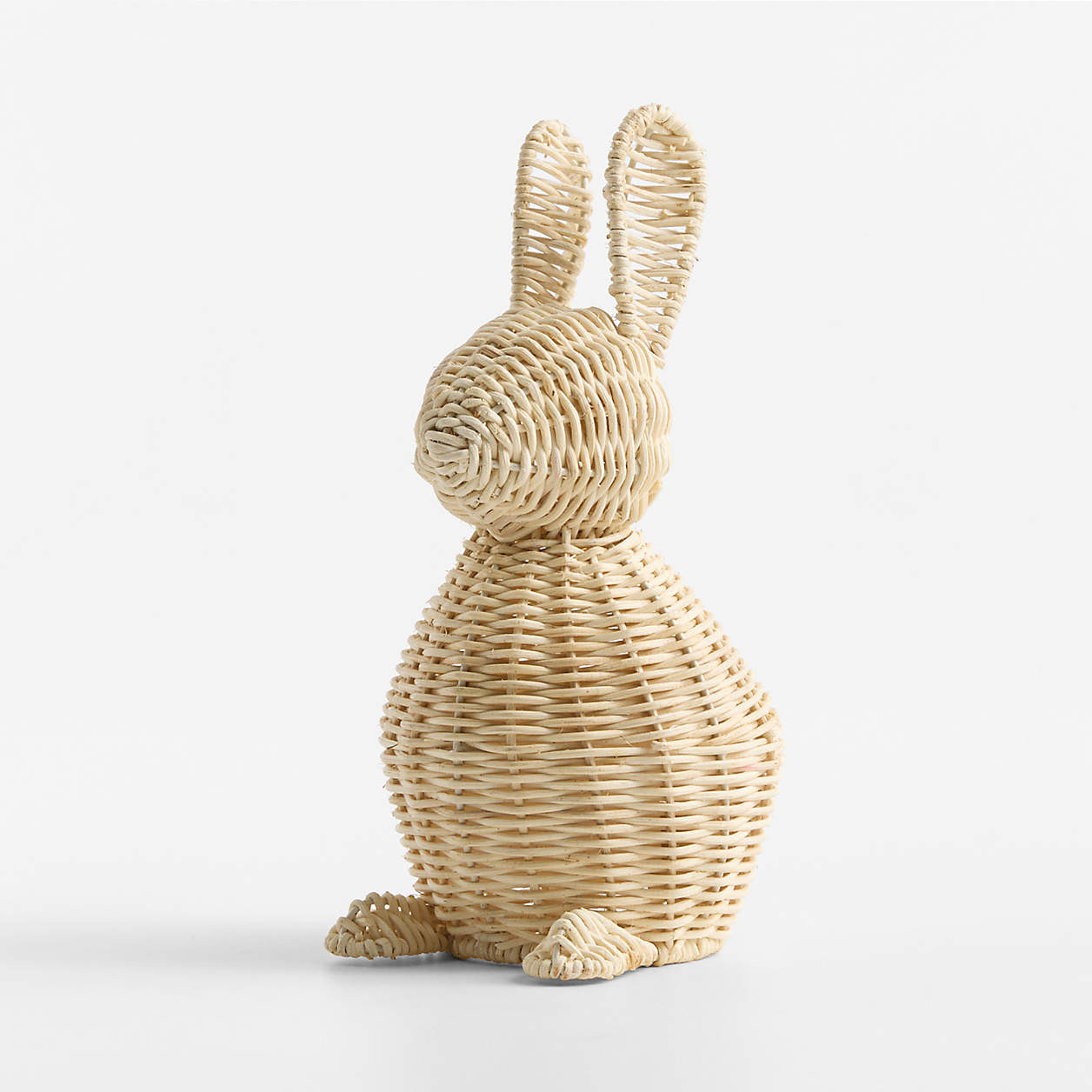 Small Rattan Bunny Decorative Sculpture | Crate & Barrel | Crate & Barrel