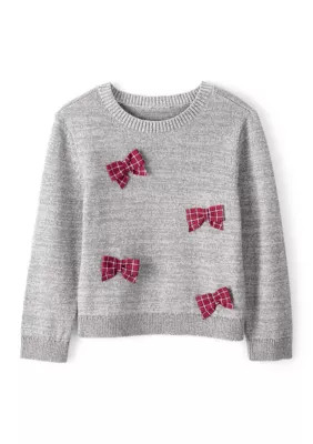 Carter's Toddler Girls Bow Accented Christmas Sweater, 4T | Belk
