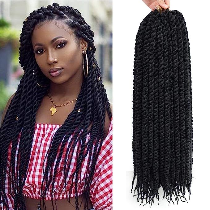 Admutty Havana Twist Crochet Hair 6 Packs 22 inch Crochet Braids Senegalese Twist Crochet Braidin... | Amazon (US)
