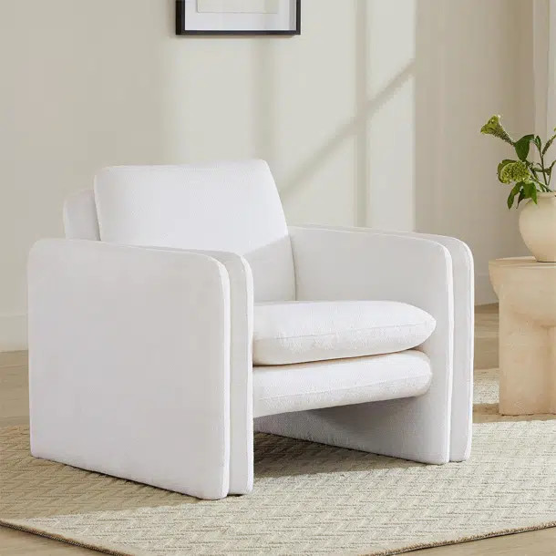 Arey 35'' Modern Boucle Accent Armchair | Wayfair North America