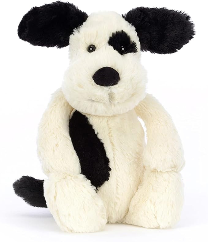 Jellycat Bashful Black and Cream Puppy Stuffed Animal, Medium 12 inches - Dogs and Puppies Plush ... | Amazon (US)