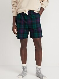Matching Printed Flannel Pajama Shorts for Men -- 7-inch inseam | Old Navy (US)