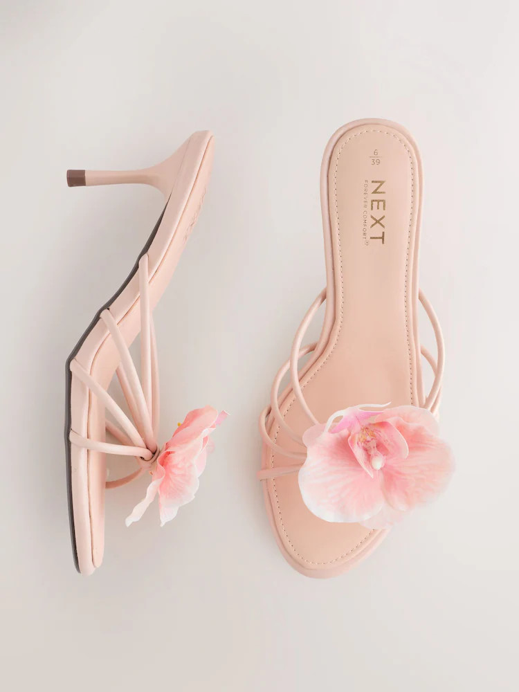 Pink Forever Comfort\u00ae Strappy Flower Mules | Next US