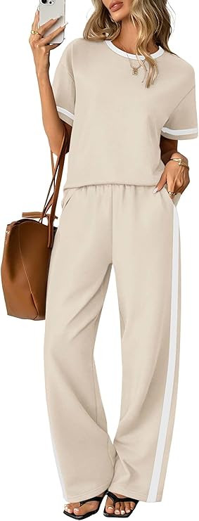 Amazon.com: Sampeel Vacation Outfits for Women Lounge Sets for Women 2 Piece Matching Sets Fashio... | Amazon (US)