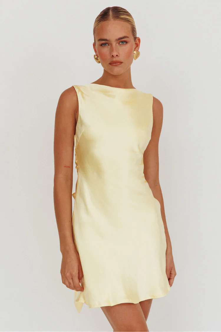 PREVIEW: Sorrento Satin Mini Dress | Confête