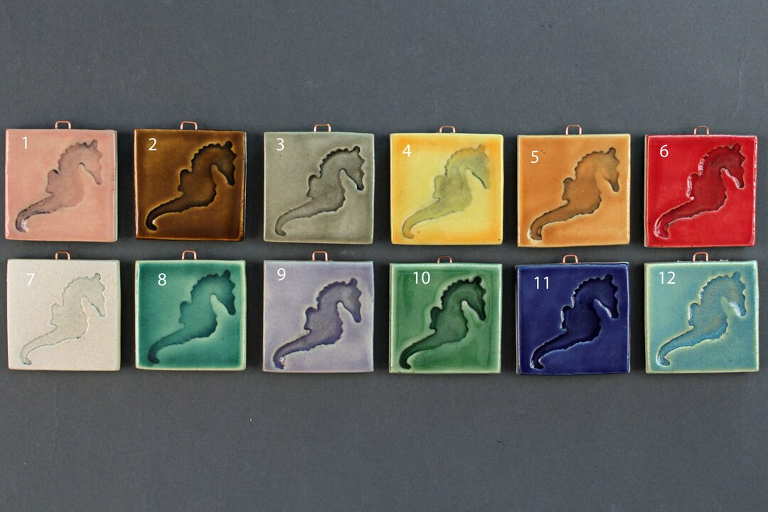 2"x2" Sea Horse Ceramic Tile | Etsy (Global)