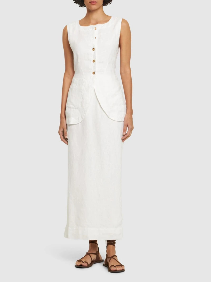 Emma linen vest | Luisaviaroma