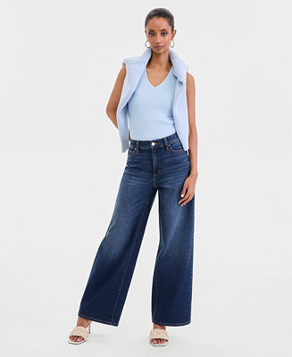Women's High-Rise Wide-Leg Jeans, Macy's Exclusive | Macy's