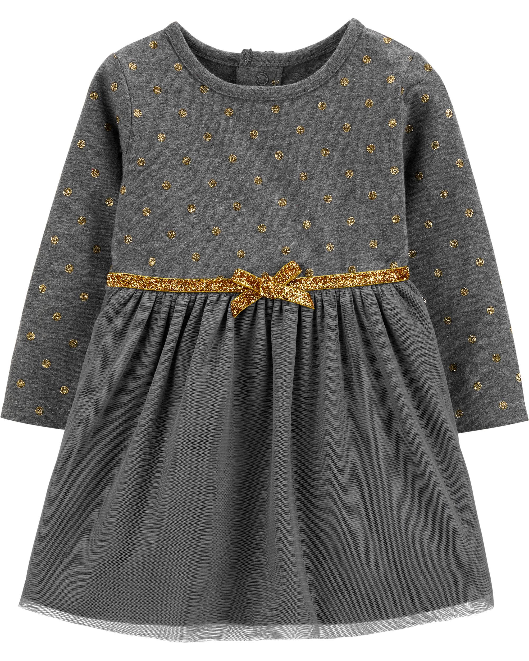 Glitter Polka Dot Holiday Dress | Carter's