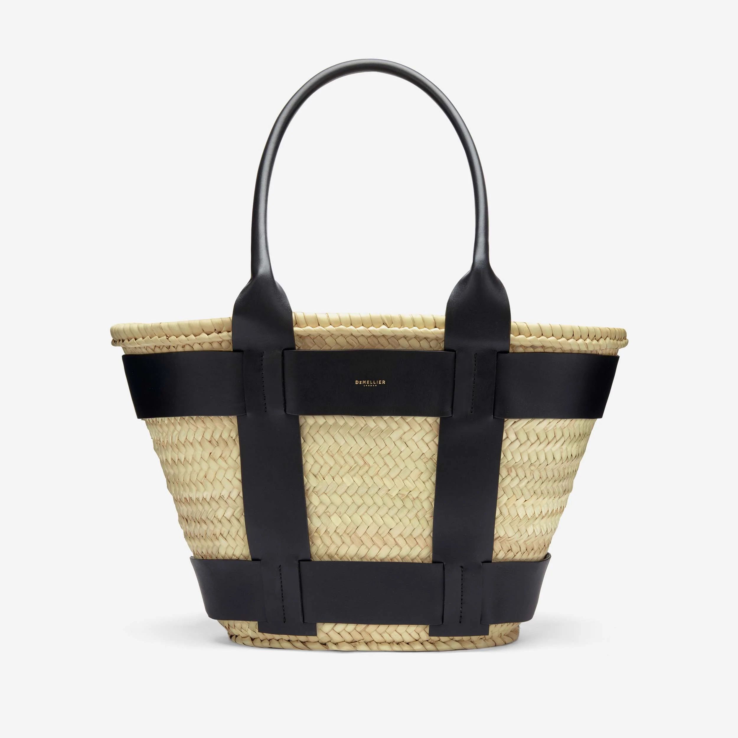 The Santorini | Natural Basket Black Smooth | DeMellier | DeMellier