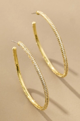 Uncommon James Pavé Hoop Earrings | Anthropologie (US)