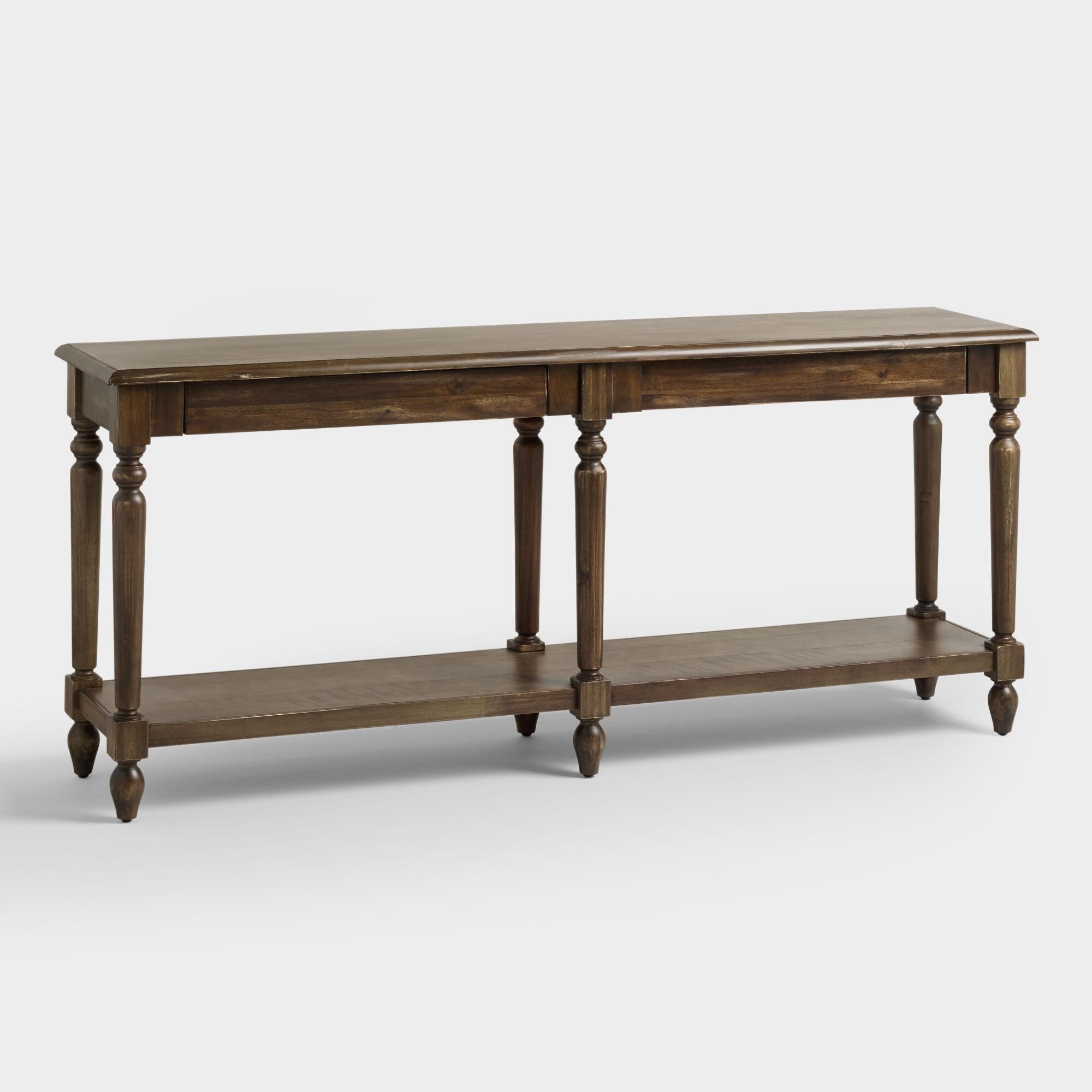Burnt Alder Wood Everett Foyer Table: Brown by World Market | World Market
