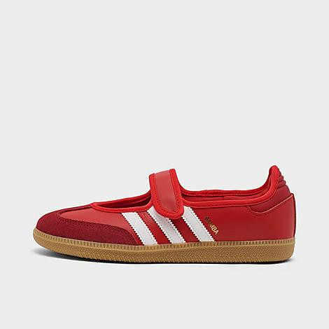 adidas Women's Originals Samba Jane Casual Shoes in Better Scarlet/Team Victory Red/Gum Size: 5.5 | Finish Line (US)