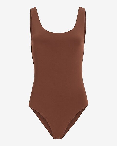 Body Contour High Compression Scoop Neck Thong Bodysuit | Express