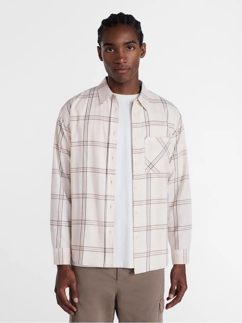 No Boundaries Flannel Cotton Shirt, Women's XXS-XXL | Walmart (US)