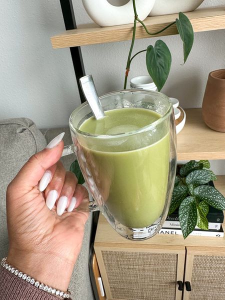 This amazon 16 oz double walled glass mug is perfect for an extra large glass of matcha! #Founditonamazon #amazonfashion amazon home finds, amazon home favorites

#LTKhome #LTKFind #LTKSeasonal