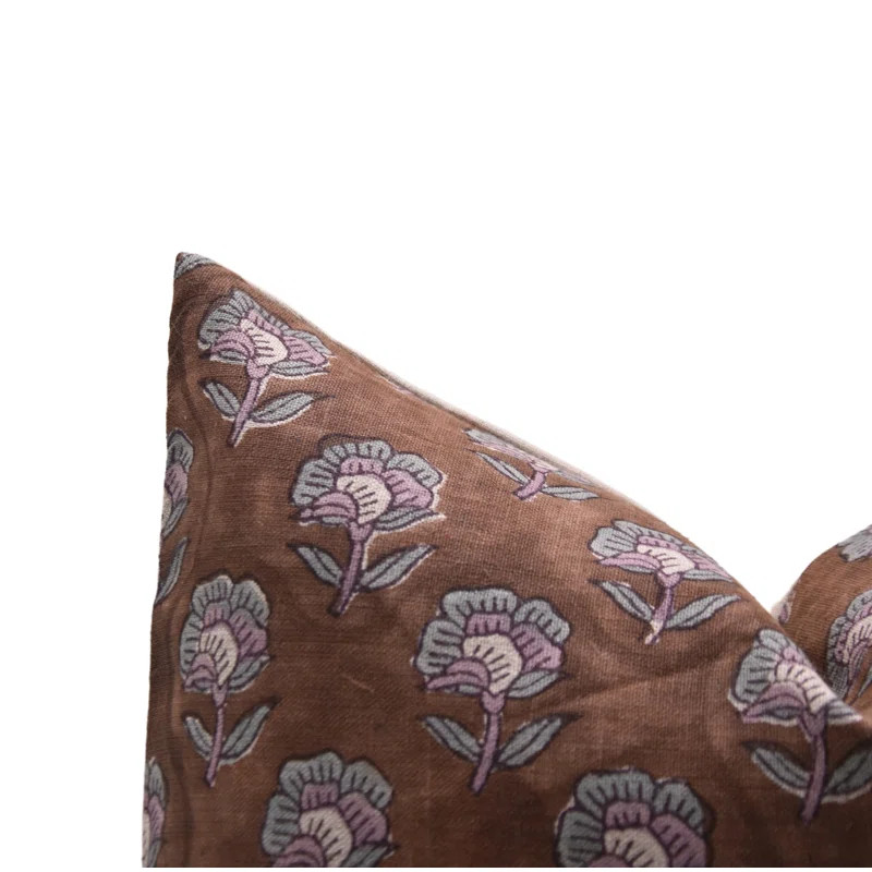 Fabdivine FABRITUAL Block Print Pure Linen  Throw Pillow Covers, Handmade  (Rohini, Blue) & Revie... | Wayfair North America