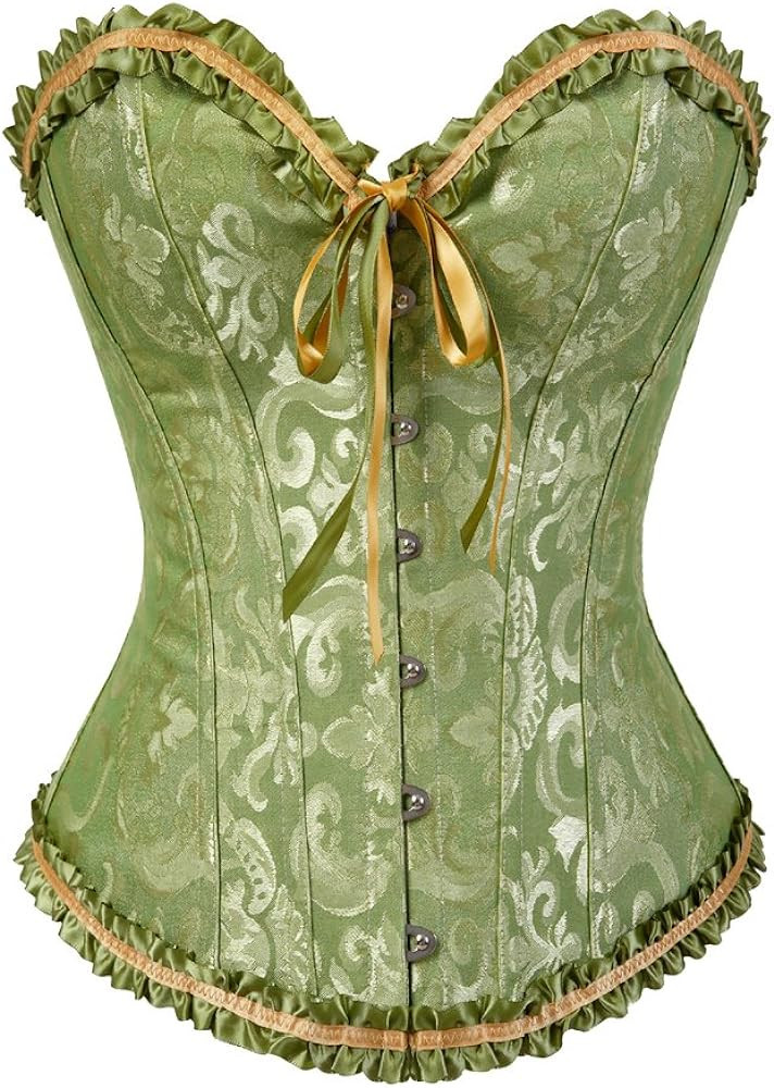 Women Lace up Back Sexy Floral Corset for Women Lingerie Bustier Top Plus Size | Amazon (US)