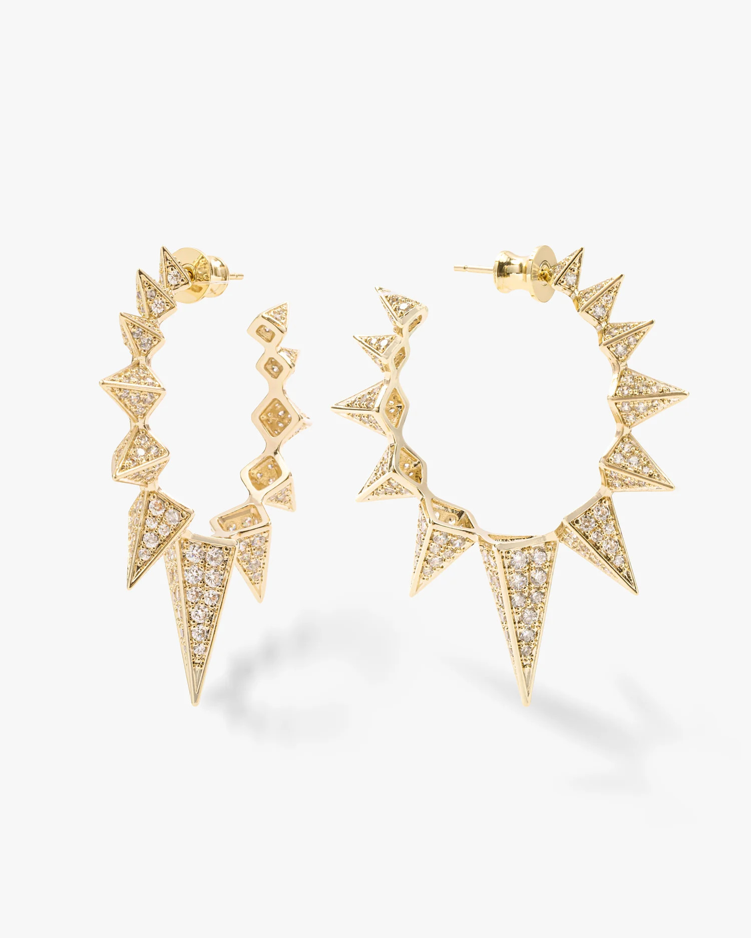 Mama Gabriella Pavè Spiked Hoop Earrings | Melinda Maria