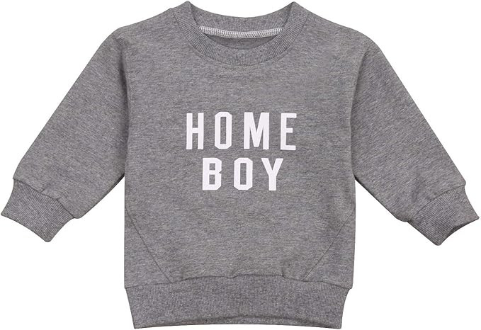 Infant Toddler Baby Boy Girl Letter Sweatshirt Pullover Long Sleeve T-Shirt Tops Fall Clothes | Amazon (US)
