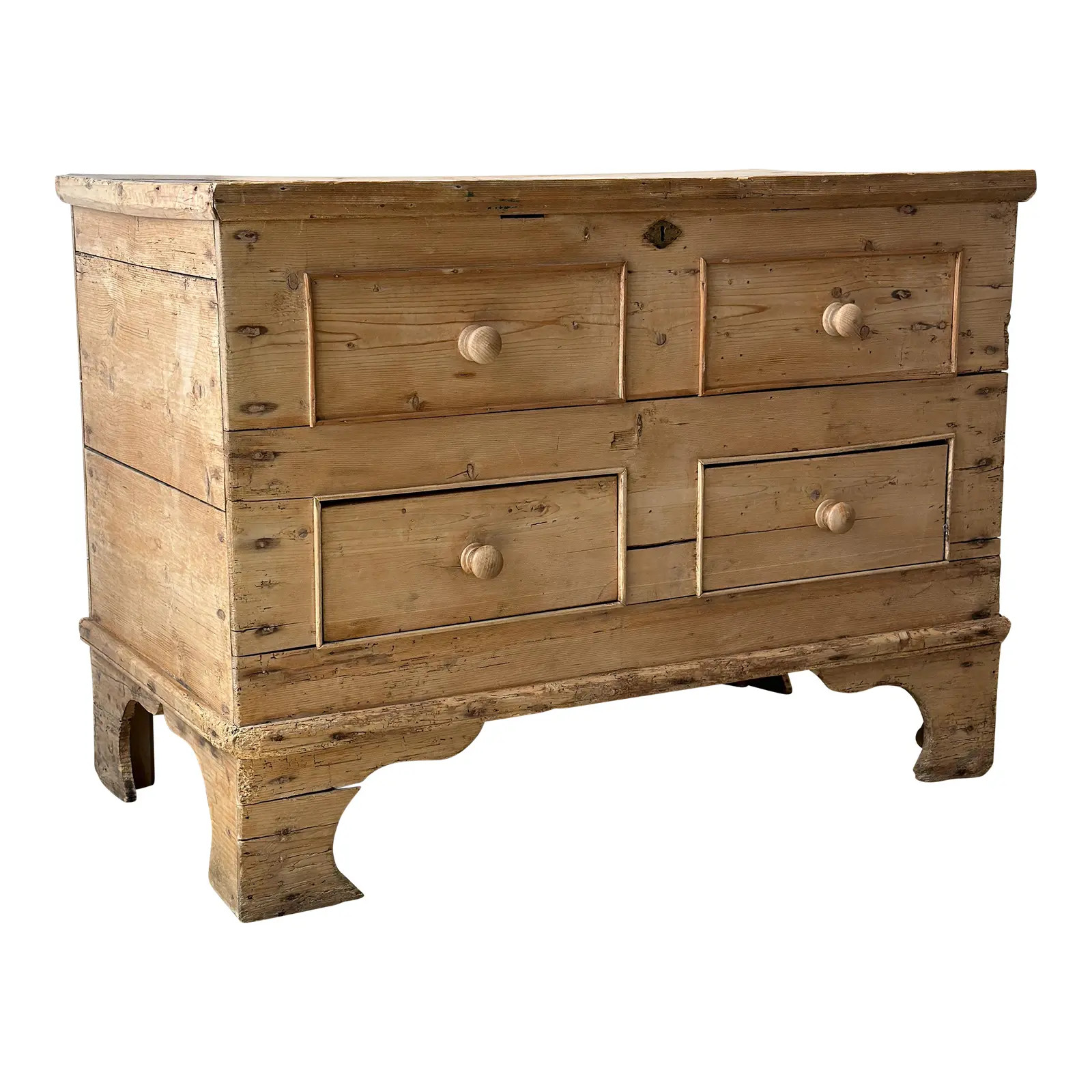 Antique Pine Chest/Trunk | Chairish