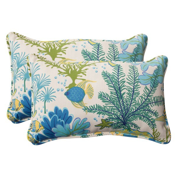 Pillow Perfect 'Splish Splash' Outdoor Throw Pillows (Set of 2) | Bed Bath & Beyond