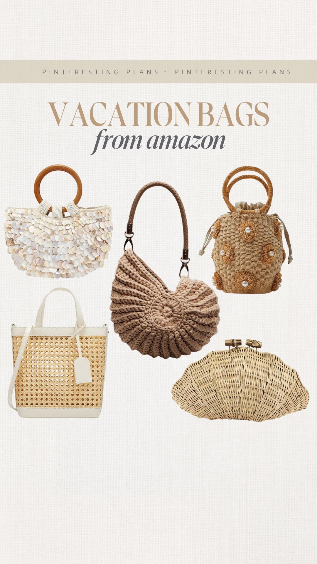 Vacation bags. Resortwear.  

#LTKTravel #LTKOver40 #LTKFindsUnder50