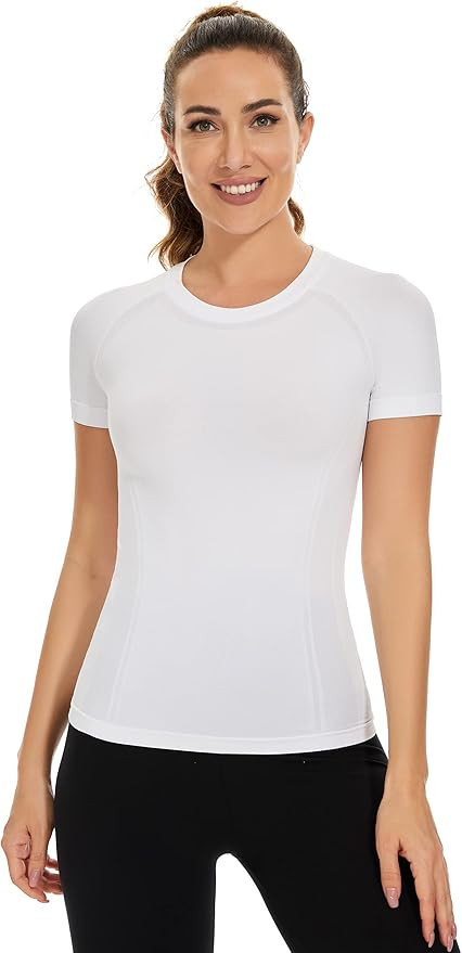 MathCat Seamless Workout Shirts for Women Long Sleeve Yoga Tops Sports Running Shirt Breathable A... | Amazon (US)