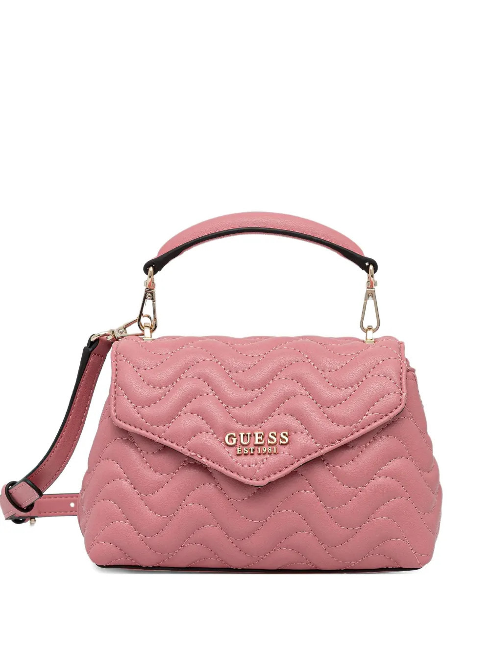 GUESS USA quilted top-handle cross body bag - Pink | Farfetch Global