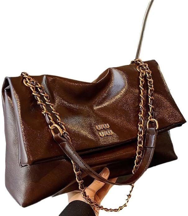 Retro Women's Chain Shoulder Bag, Large Capacity Tote Handbag, Autumn Winter Collection 2024, Pro... | Amazon (US)