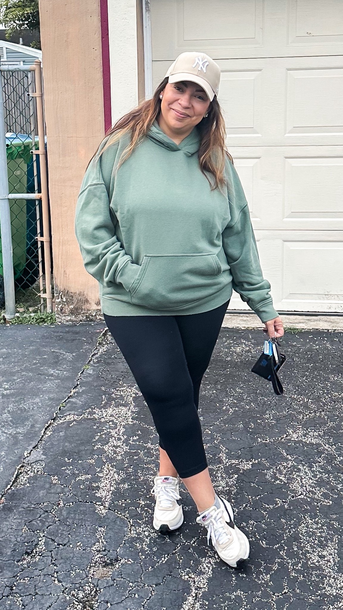 • hoodie - nuuds (code: Erica33002)
• leggings - Zella
• sneakers - Nike
• hat - ‘47
• earrings - Nordstrom 
• wallet - ANDAR 

#LTKootd #LTKMidsize #LTKmomlife