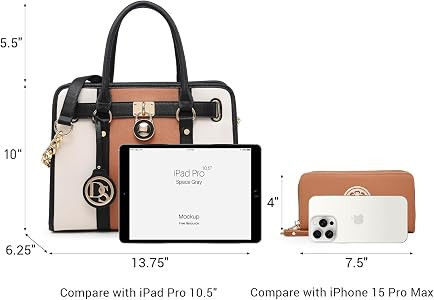Dasein Handbags Purses Set for Women Top Handle Satchel Shoulder Bags Large Work Tote Bag with Ma... | Amazon (US)