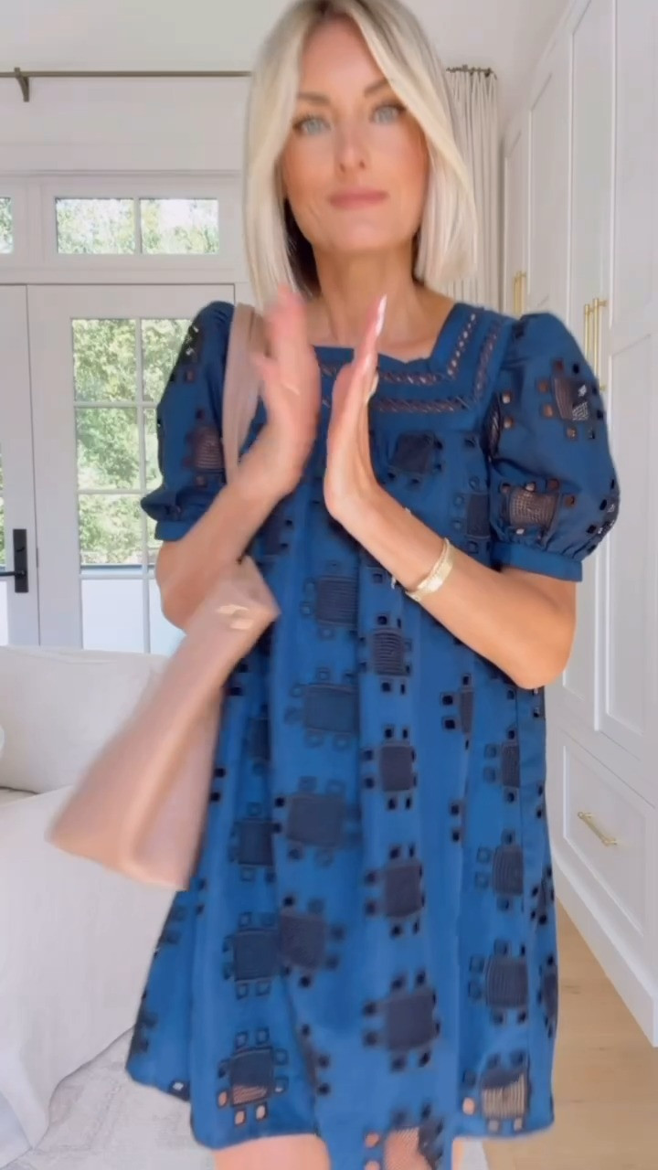 Love the fit of this navy dress! It’s such a great silhouette, and I love the pattern! Wearing XS! 

Loverly Grey, Avara, summer dress, back to school, workwear, teacher outfits, navy dress 

 #LTKSeasonal #LTKWorkwear