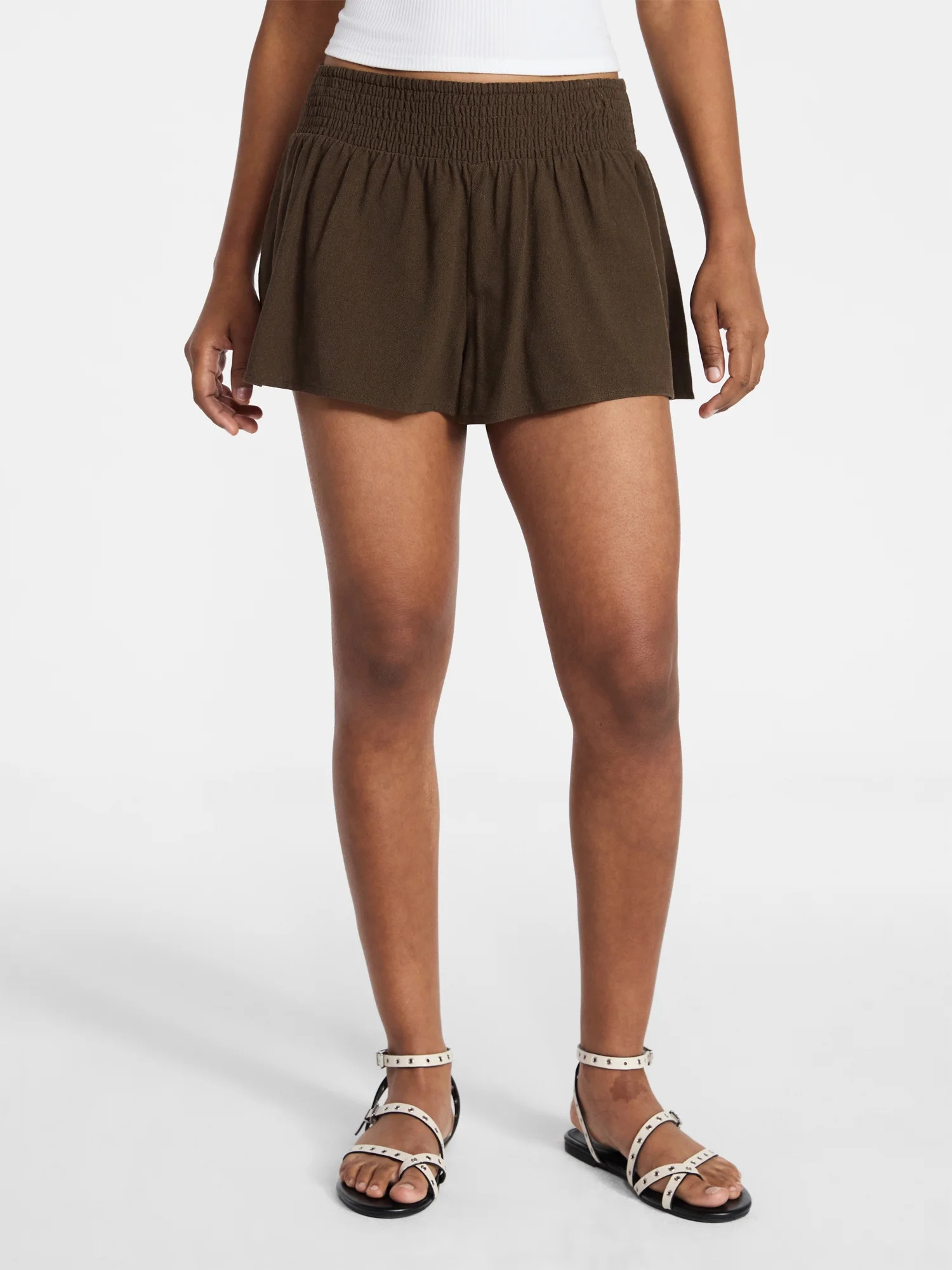 No Boundaries Smocked Waist Shorts, 2’’ Inseam, Women's XXS-XXL | Walmart (US)