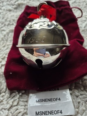 1986 Reed and Barton Holly Bell Christmas Ornament | eBay US